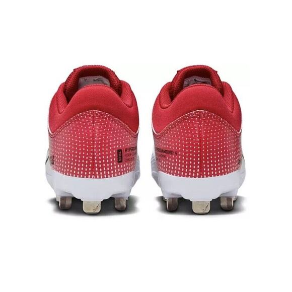 Nike Hyperdiamond 4 Pro Cleats Women’s Size 9 Red White Metal Fastpitch NWT - Picture 4 of 11